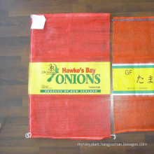 Close leno woven mesh bag for onion